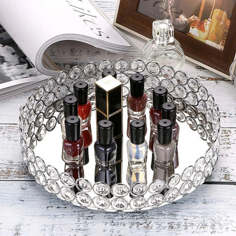 Crystal Bead Mirror Tray-ToShay.org