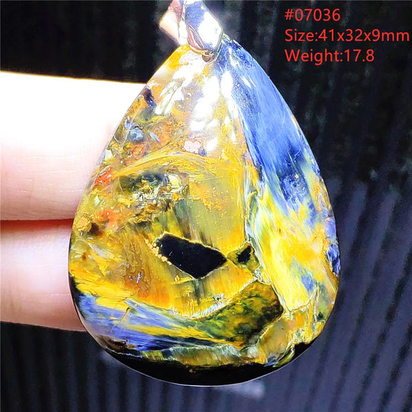 Blue Pietersite Chatoyant Pendant-ToShay.org