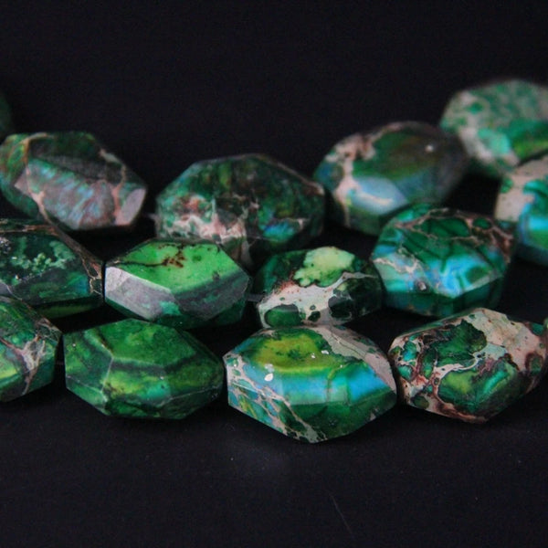Green Emperor Slab Beads-ToShay.org