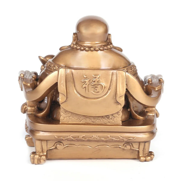 Maitreya Dragon Chair Buddha-ToShay.org