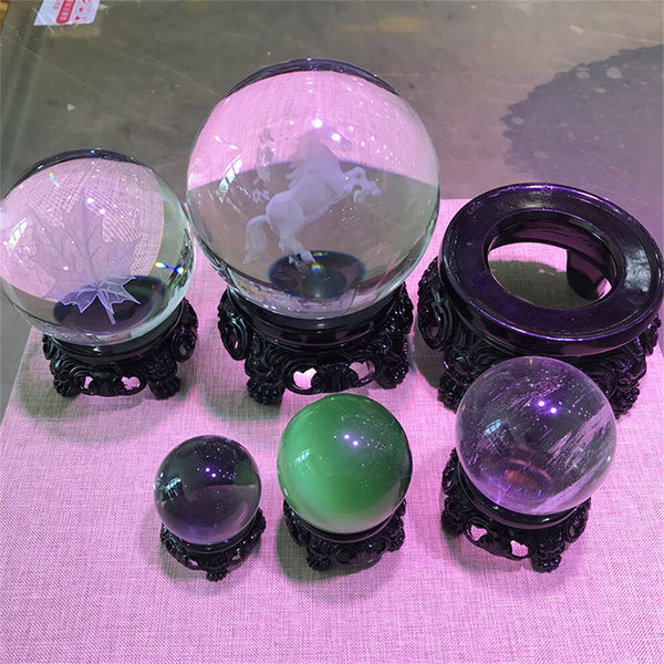 Black Crystal Ball Stand-ToShay.org