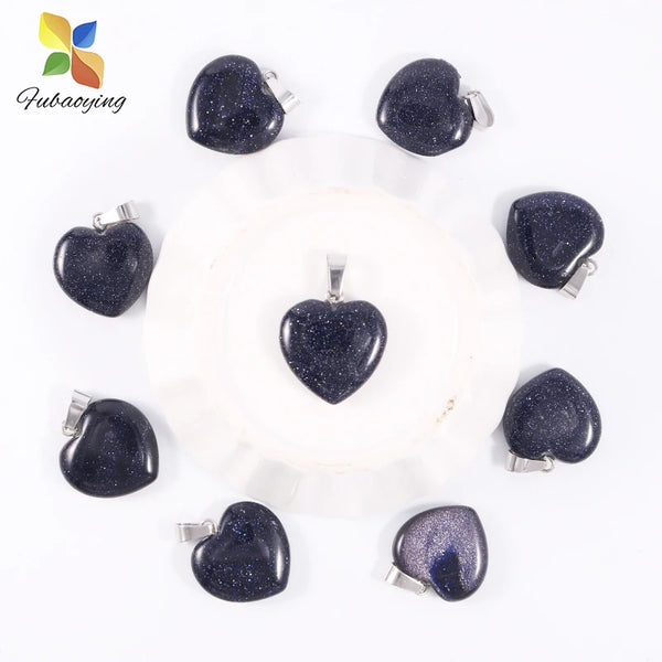 Mixed Crystal Heart Pendants-ToShay.org