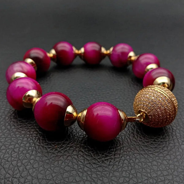 Pink Tiger Eye Bracelet-ToShay.org