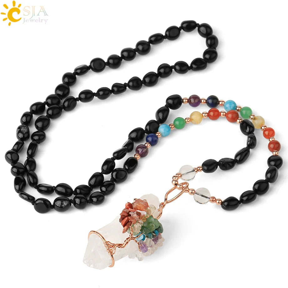 Chakra Bead Pendant Necklace-ToShay.org