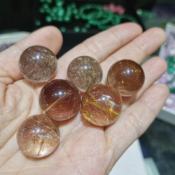 Gold Rutilated Quartz Ball-ToShay.org