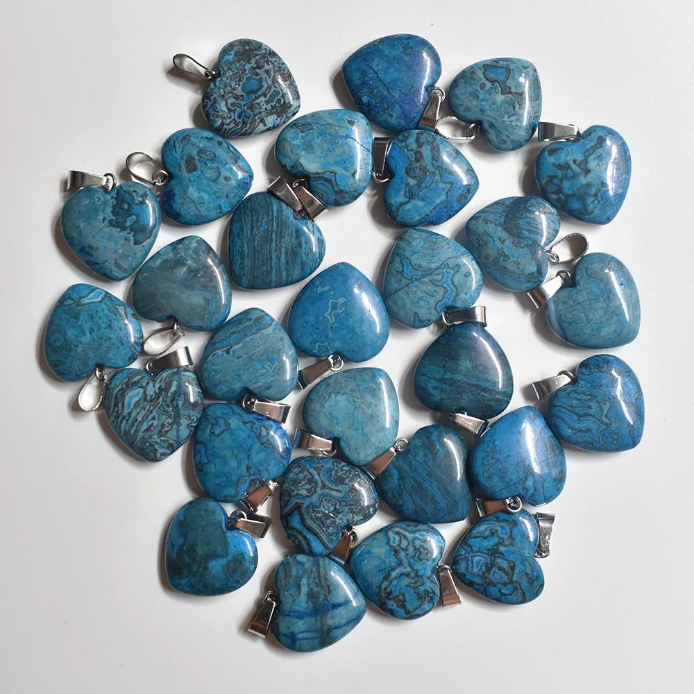 Mixed Crystal Heart Pendants-ToShay.org