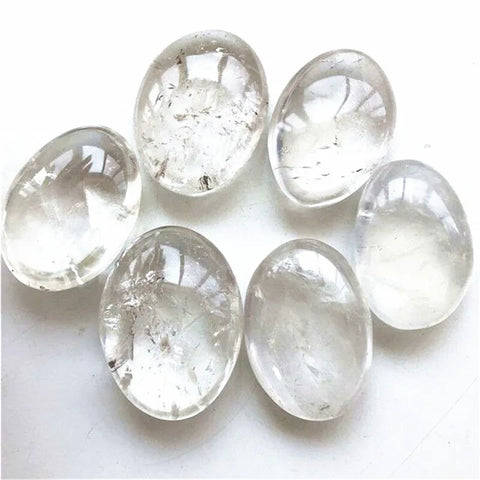 Clear Crystal Palm Stones-ToShay.org