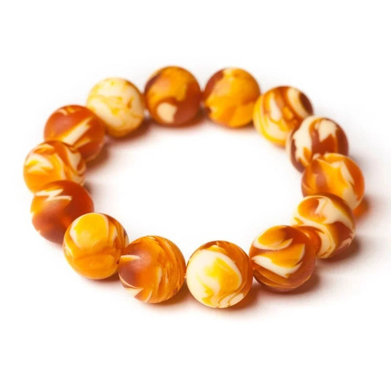 Yellow Amber Bead Bracelet-ToShay.org