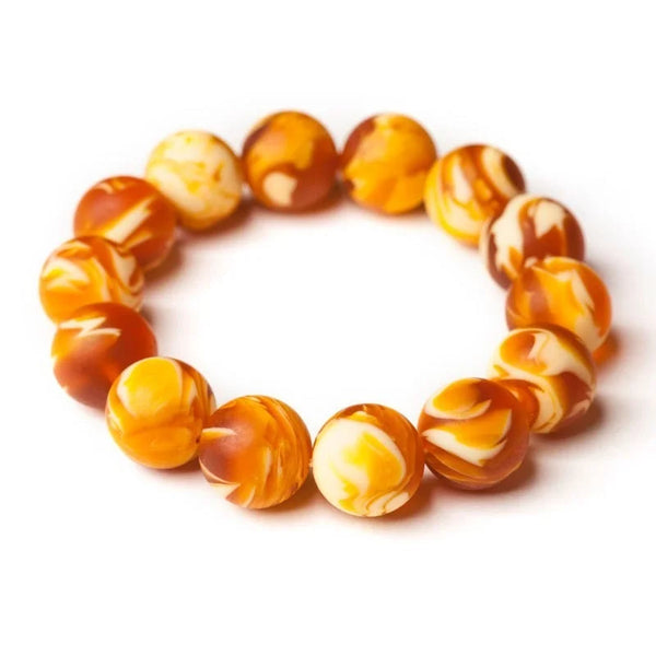 Yellow Amber Bead Bracelet-ToShay.org