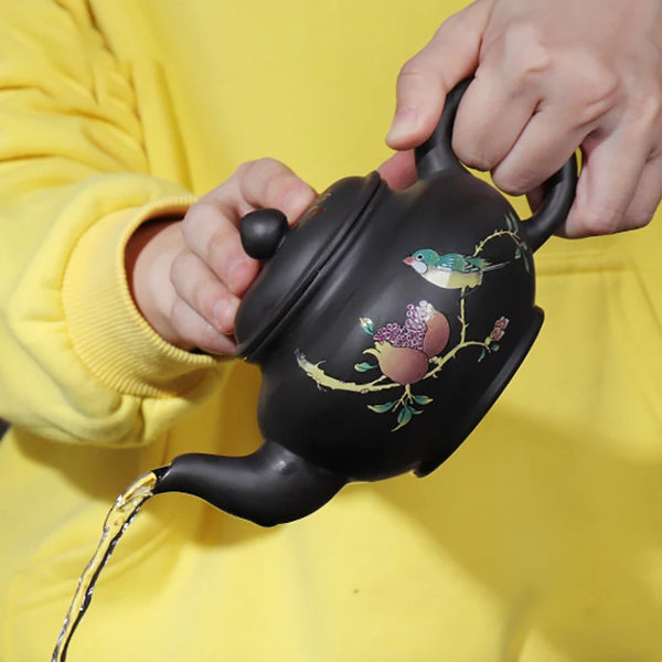 Yixing Painted Clay Teapot-ToShay.org