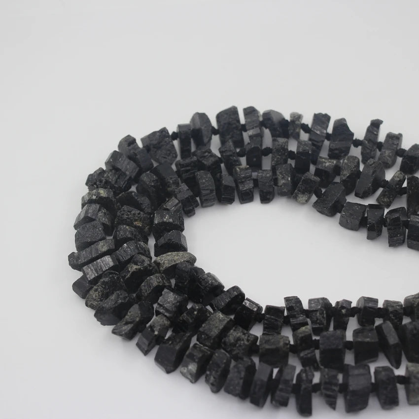 Black Tourmaline Nugget Beads-ToShay.org