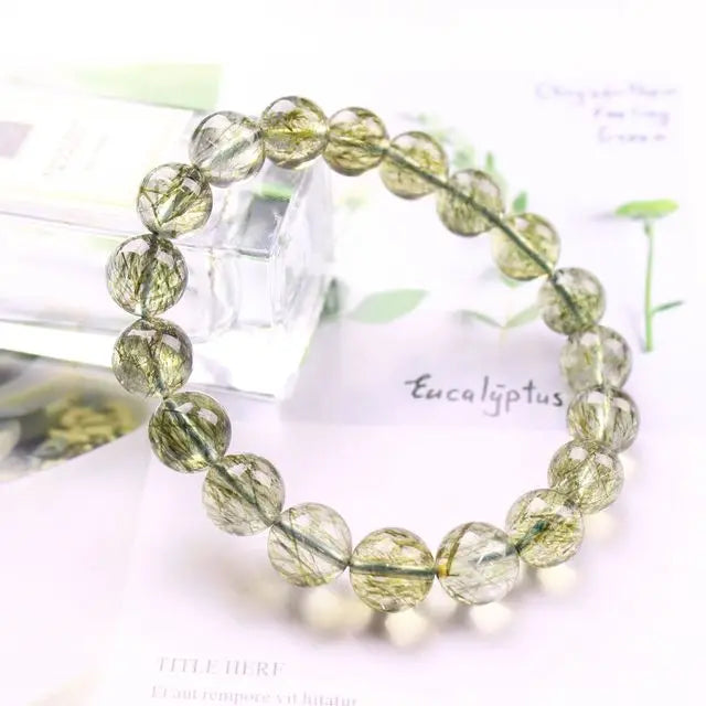 Green Rutilated Quartz Bracelet-ToShay.org