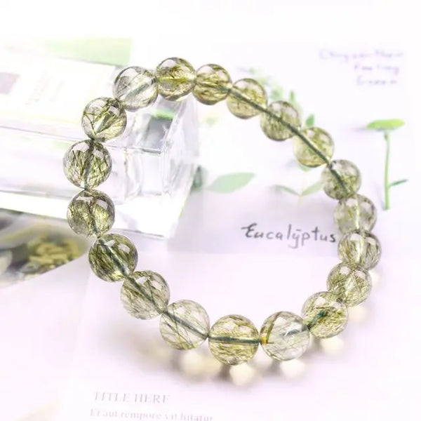 Green Rutilated Quartz Bracelet-ToShay.org