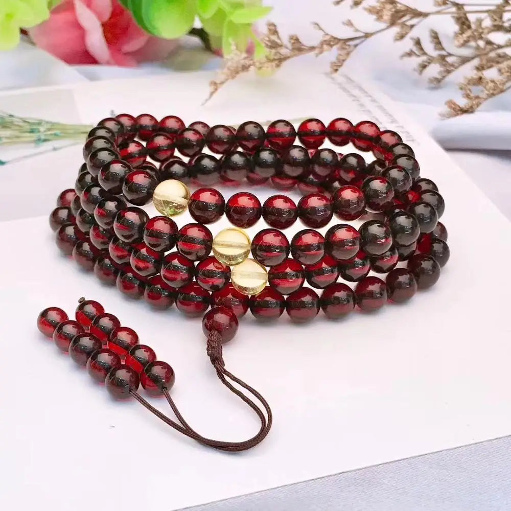 Red Amber Prayer Beads-ToShay.org
