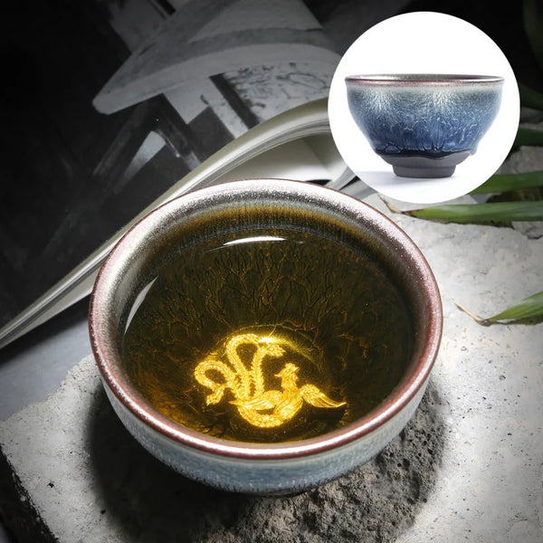 Silver Glaze Inlaid Teacups-ToShay.org