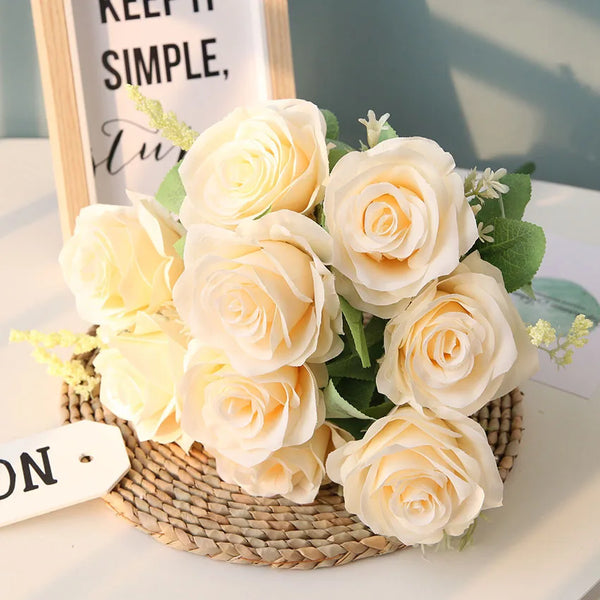Rose Silk Flowers Bouquet-ToShay.org