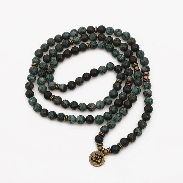 Green Turquoise Mala Beads-ToShay.org