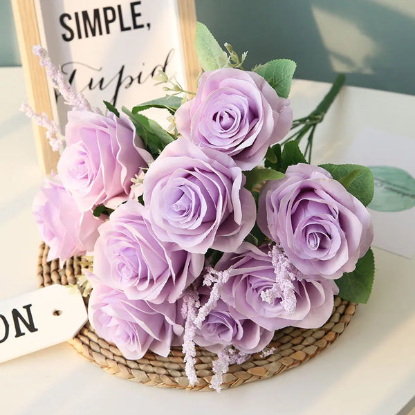 Rose Silk Flowers Bouquet-ToShay.org