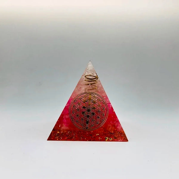 Red Orgonite Pyramid-ToShay.org