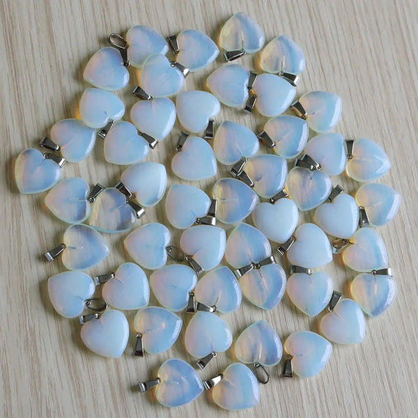 Mixed Crystal Heart Pendants-ToShay.org