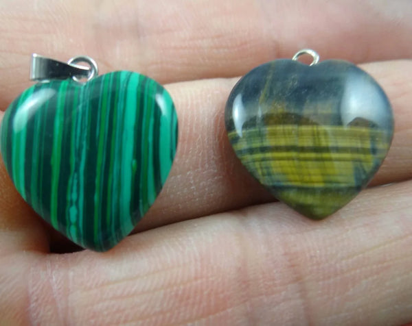 Mixed Crystal Heart Pendants-ToShay.org