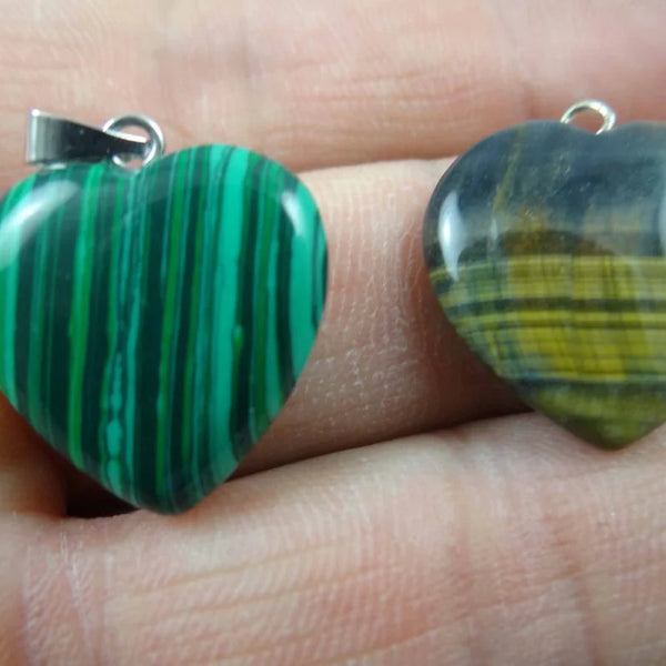 Mixed Crystal Heart Pendants-ToShay.org