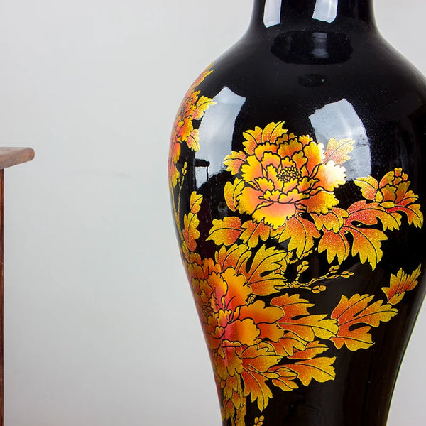 Glaze Black Flower Vase-ToShay.org