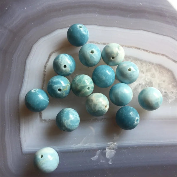 Blue Larimar Bead Bracelet-ToShay.org
