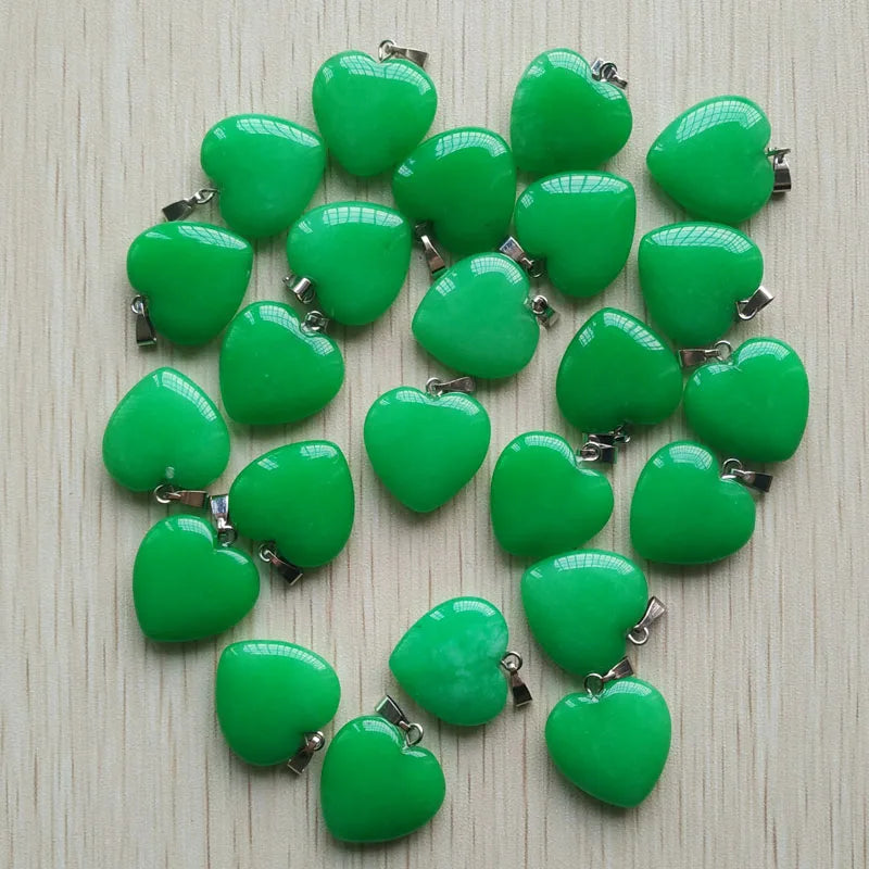 Mixed Crystal Heart Pendants-ToShay.org