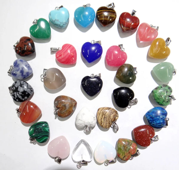 Mixed Crystal Heart Pendants-ToShay.org