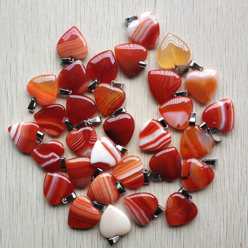 Red Stripe Onyx Hearts-ToShay.org