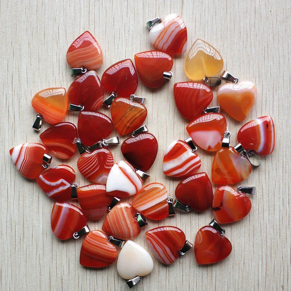 Red Stripe Onyx Hearts-ToShay.org