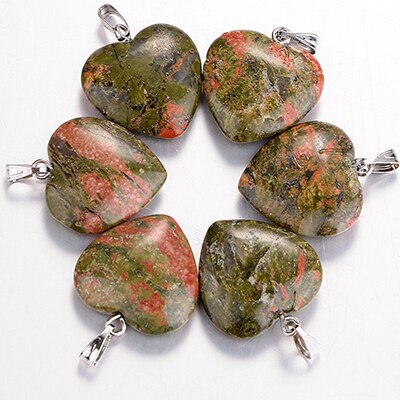 Mixed Crystal Heart Pendants-ToShay.org