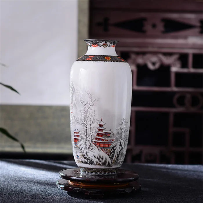 Snow Flower Porcelain Vase-ToShay.org