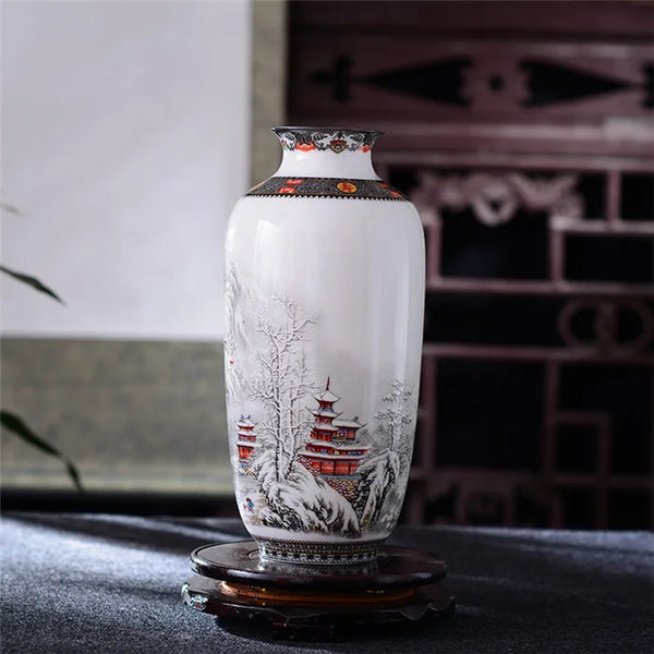 Snow Flower Porcelain Vase-ToShay.org