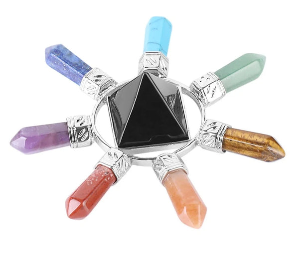 Chakra Crystal Quartz Pyramid-ToShay.org