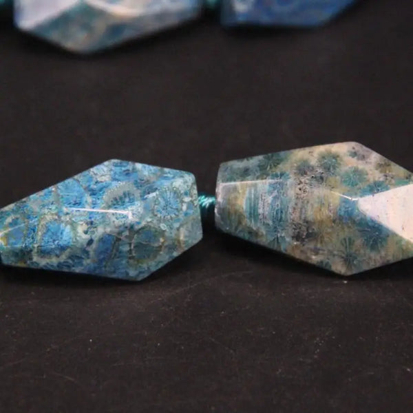 Blue Chrysanthemum Stone Beads-ToShay.org