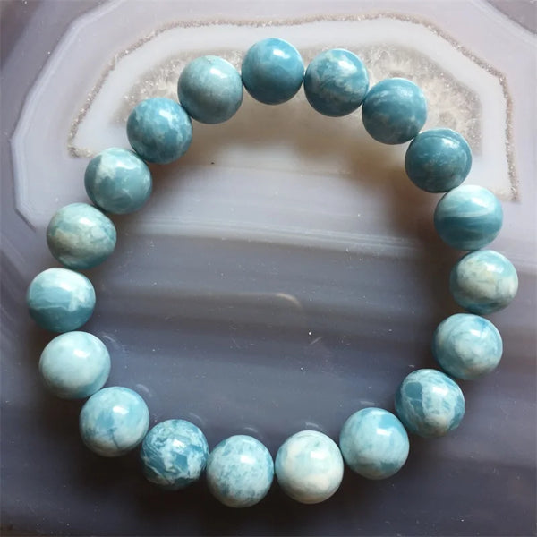 Blue Larimar Bead Bracelet-ToShay.org