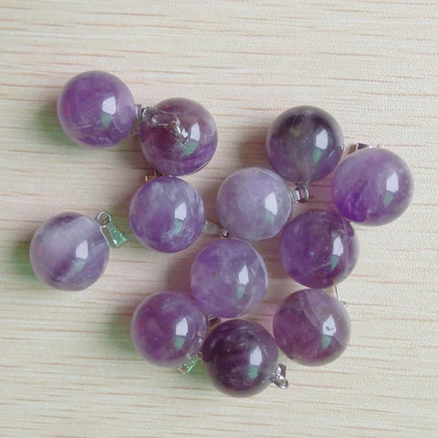 Purple Crystal Ball Pendants-ToShay.org