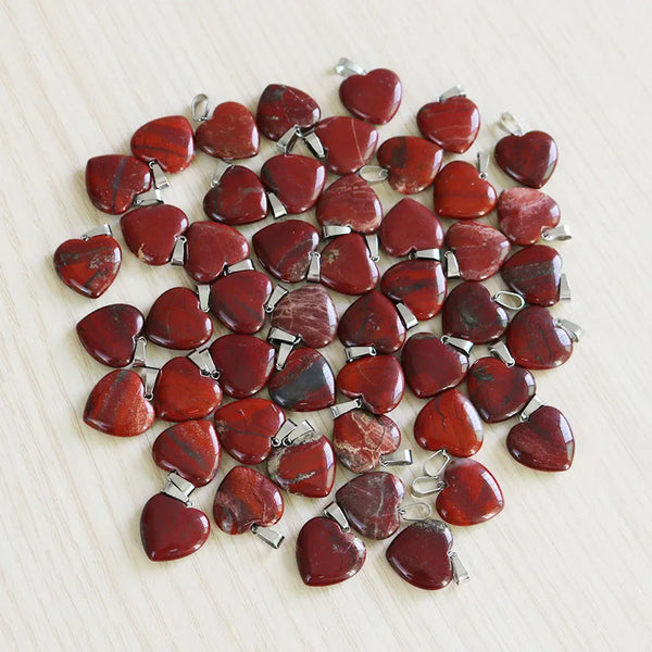 Red Rainbow Stone Heart-ToShay.org