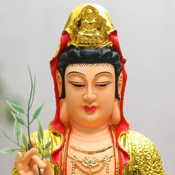Gold Guanyin Buddha Statue-ToShay.org