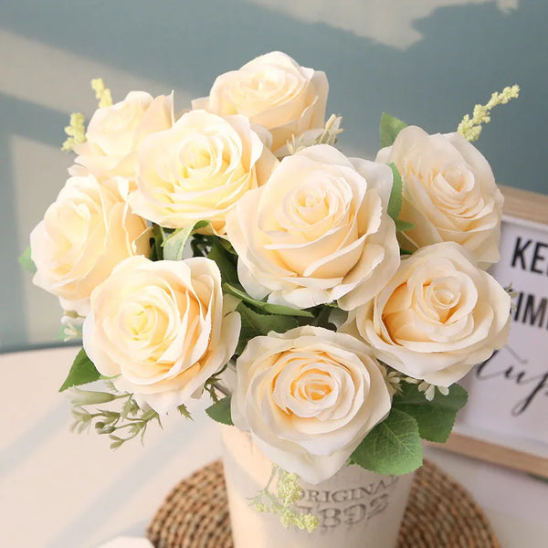 Rose Silk Flowers Bouquet-ToShay.org