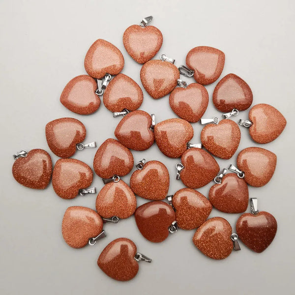 Mixed Crystal Heart Pendants-ToShay.org