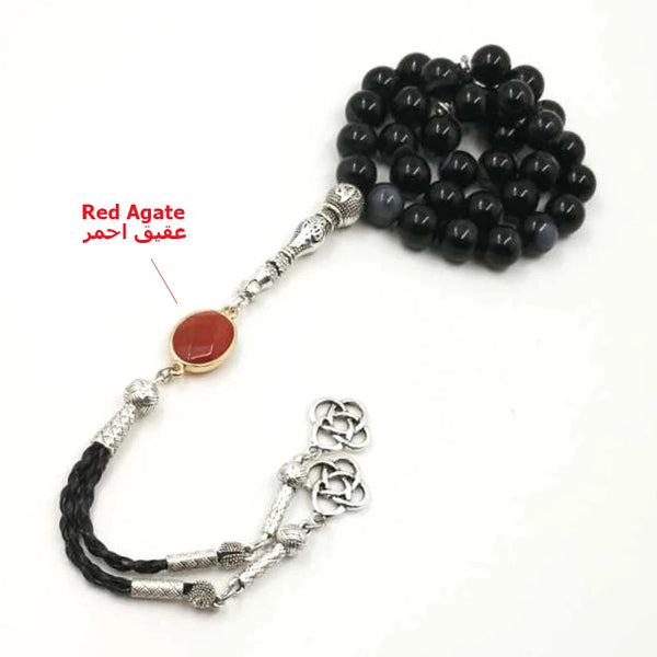 Black Agate Bead Tasbih-ToShay.org