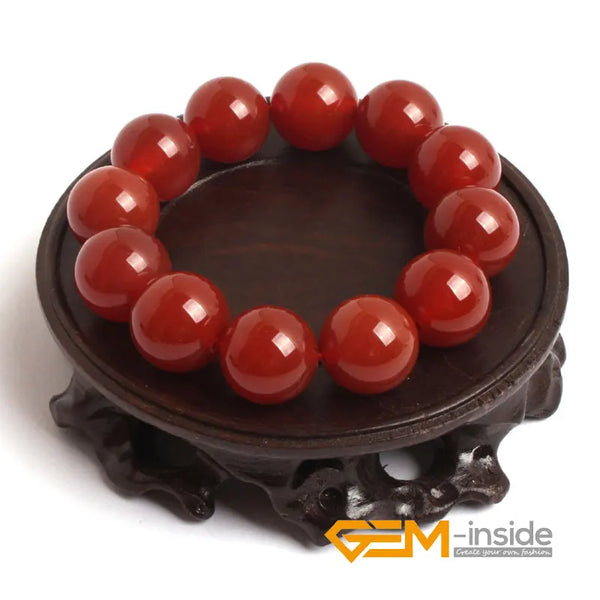 Red Agate Bead Bracelet-ToShay.org