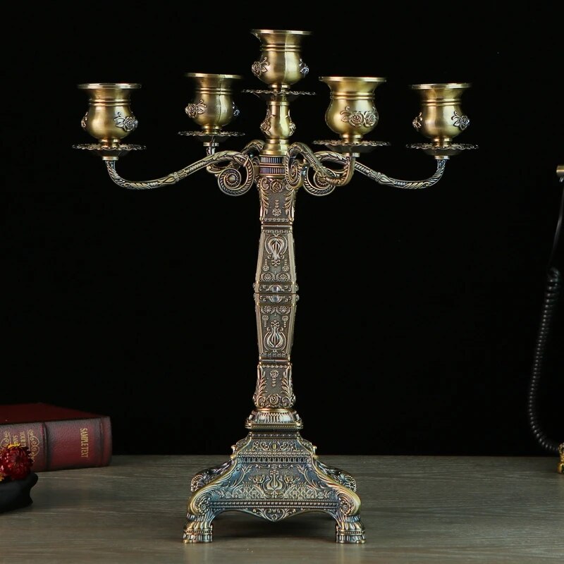 Bronze Embossed Candelabra-ToShay.org