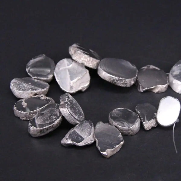 Silver Titanium Agate Beads-ToShay.org