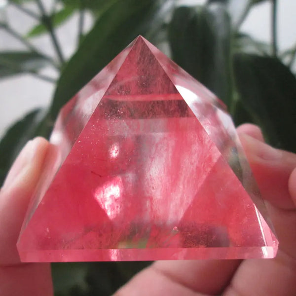 Red Smelt Quartz Pyramid-ToShay.org