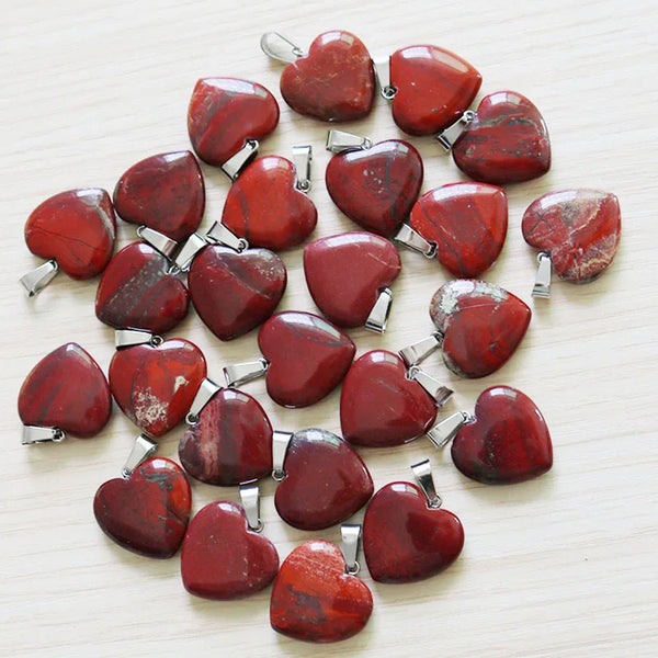 Red Rainbow Stone Heart-ToShay.org