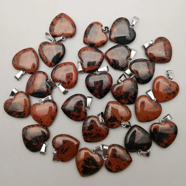 Mixed Crystal Heart Pendants-ToShay.org